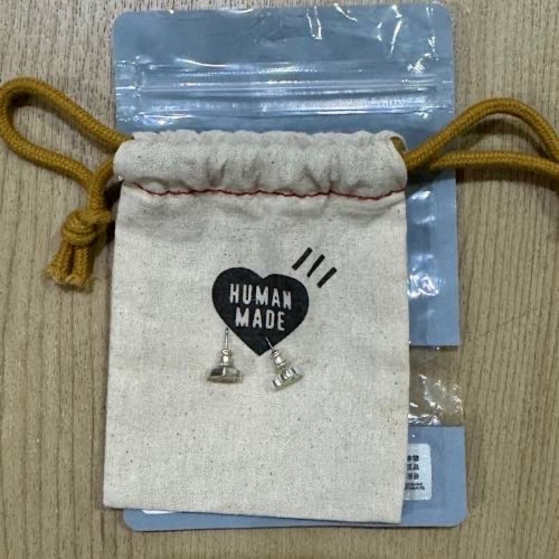 USED !!! HUMAN MADE HEART SILVER EARRINGS | Shopee Thailand