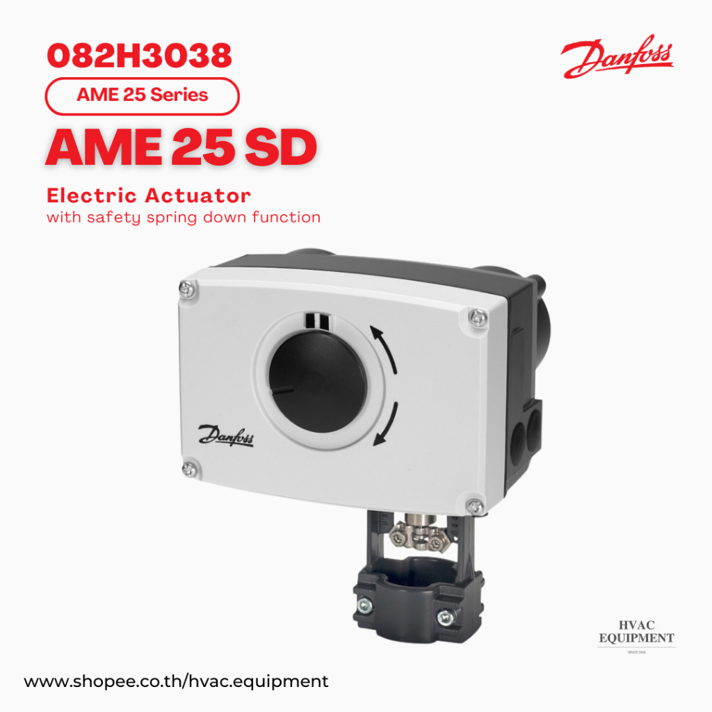 Danfoss, AME 25 SD, Electric Actuators with Spring Function for AB-QM ...