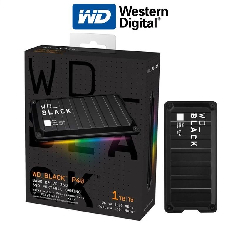 PORTABLE SSD (เอสเอสดีพกพา) WD BLACK P40 GAME DRIVE SSD 500GB 1TB