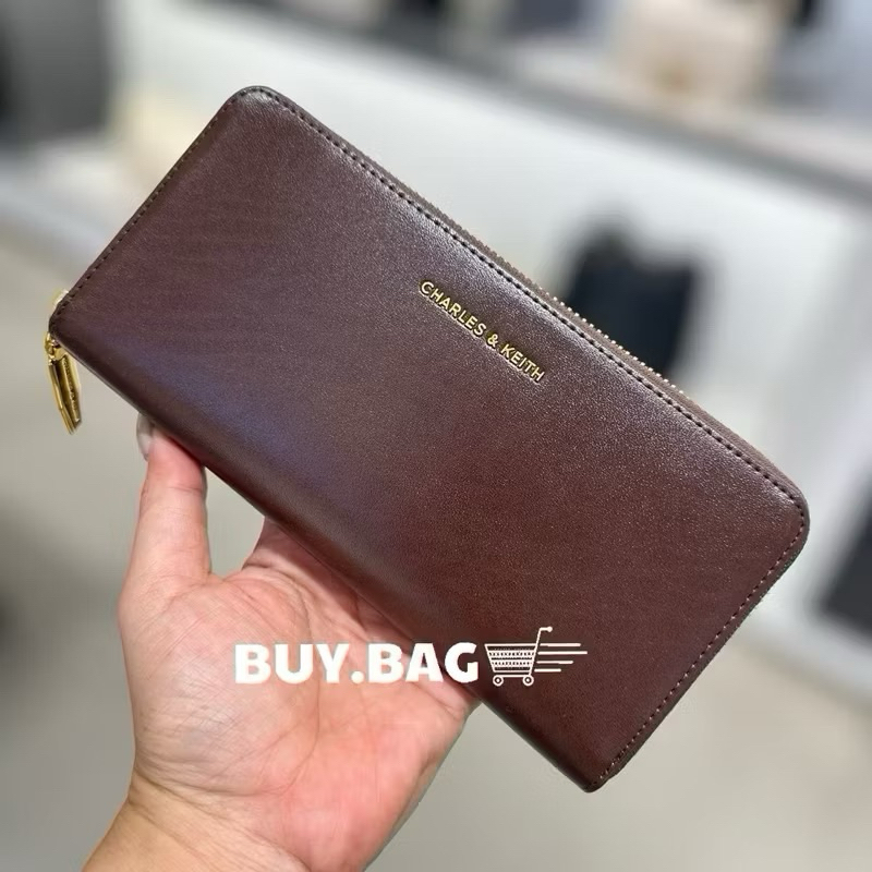 CHARLES & KEITH ( ใช้โค้ดลด30% ) Zip-Around Long Wallet CK6-10770552-1 ...