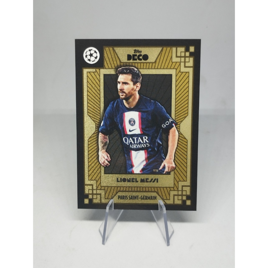 การ์ดบอล Topps Deco Messi UEFA Champions League Soccer Cards | Shopee ...