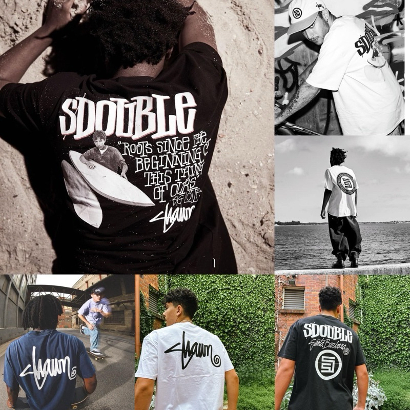 S-DOUBLE Stussyステューシー Shawn Script 半袖ロゴTシャツ (S