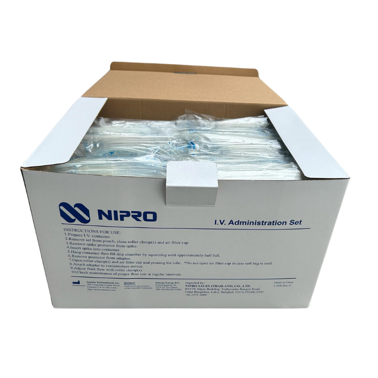 Nipro IV Administration Set สายชุดให้น้ำเกลือ180cm, 20 drops/ml ...