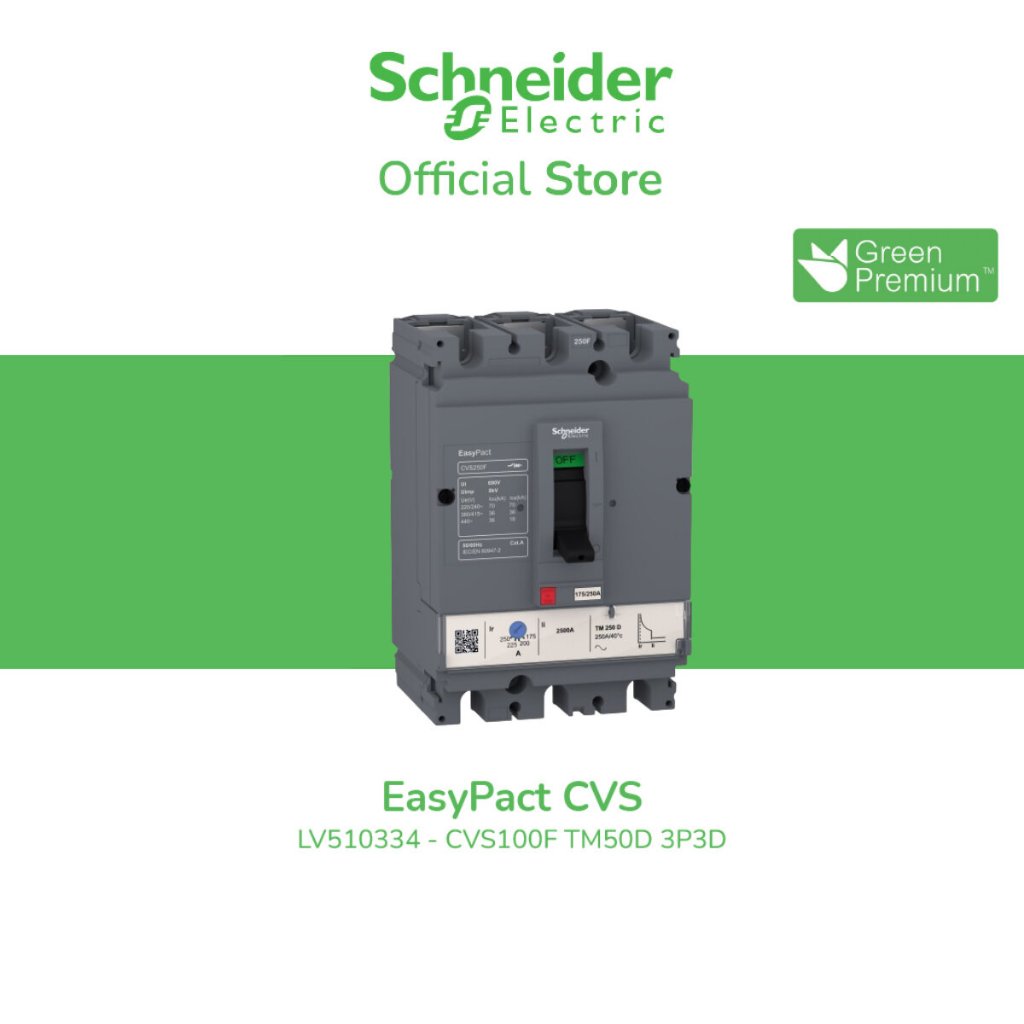 Schneider Electric เซอร์กิตเบรกเกอร์ EasyPact CVS100F, 36 kA at 415 VAC ...