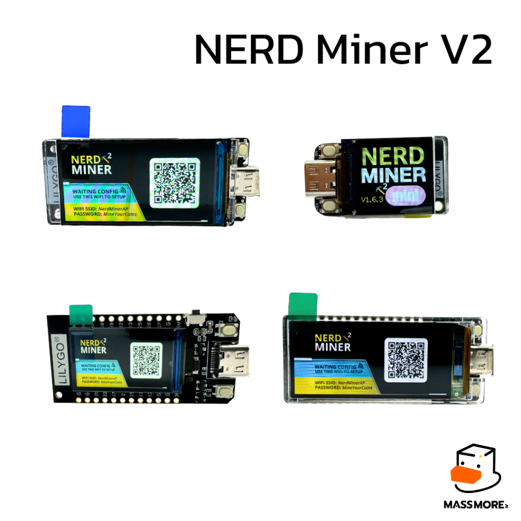Nerd miner v2 ttgo t display esp32 s3 lilygo 1 9 t qt 1 