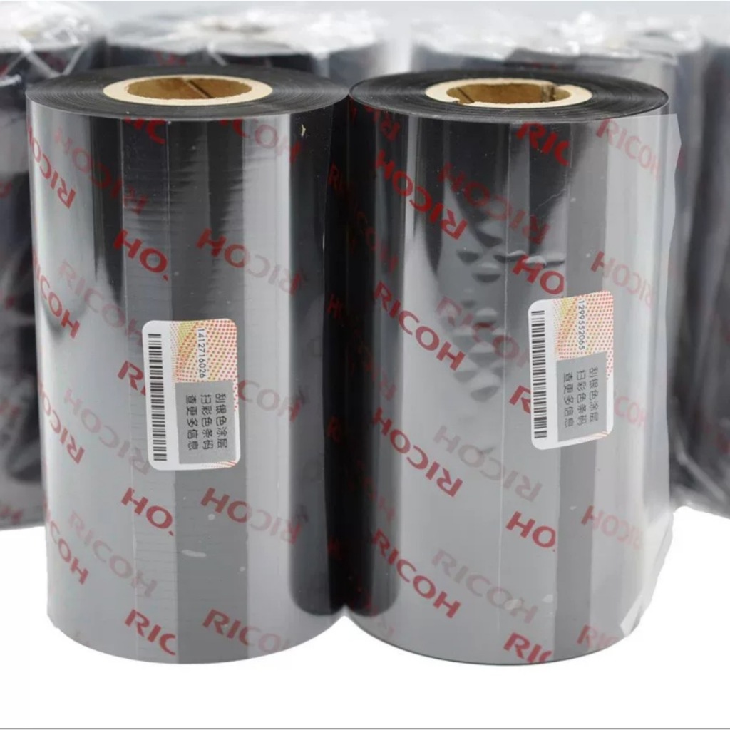 Ribbon Ricoh B110A Wax-Resin หมึกพิมพ์บาร์โค้ด หมึกริบบอน ขนาด30-110mm ...