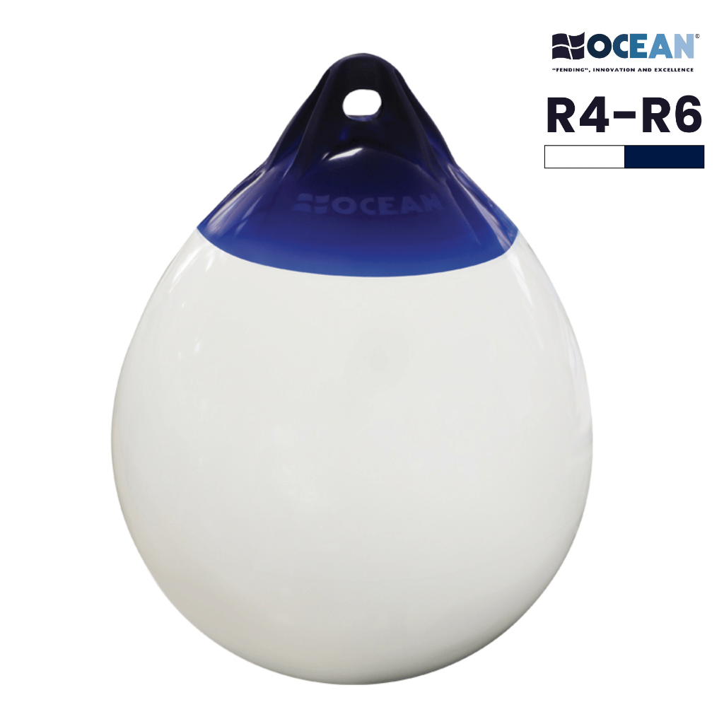 ทุ่นกันกระแทกเรือ ลูกตะเพรากลม ขนาด R4-R7 สีขาว OCEAN Heavy Duty Buoys ...