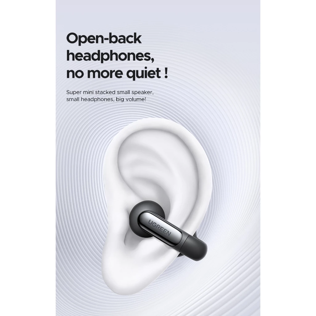 UGREEN HiTune S5 รุ่น WS210 หูฟังไร้สายบลูทูธ 5.4 หูฟังเกี่ยวหูไร้สาย ใช้งานง่าย เสียงชัด พร้อมไมค์ในตัว https://wayoza.com