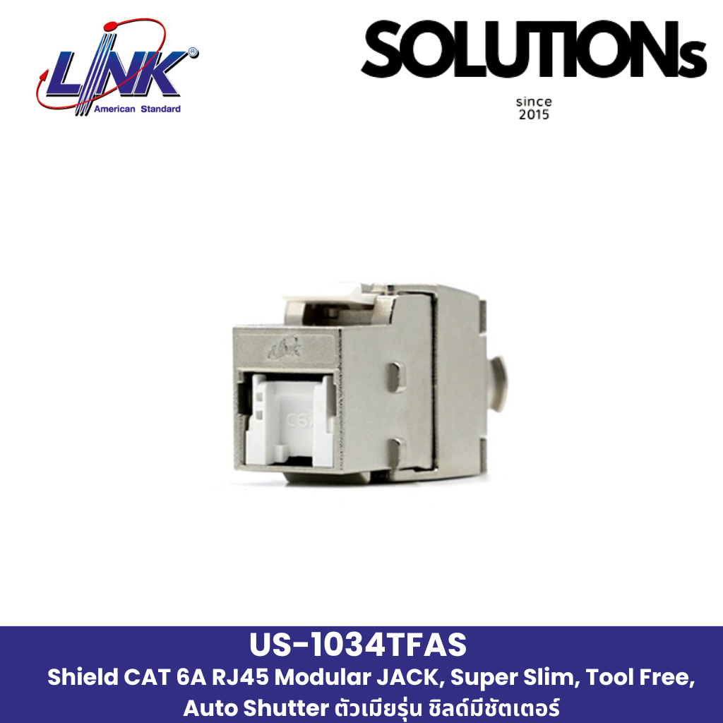 LINK เต้ารับตัวเมีย มี Shield CAT6A RJ45 Modular JACK, Super Slim, Tool ...