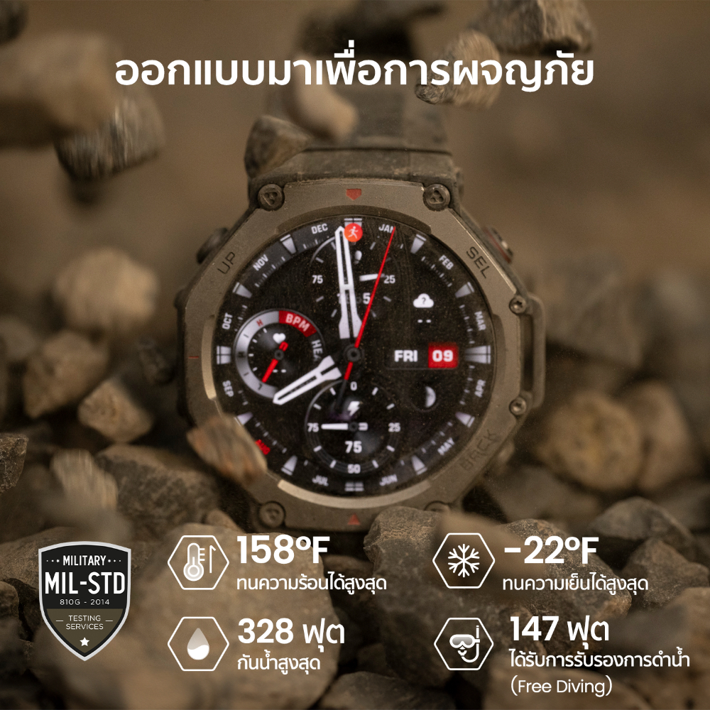 Amazfit T-Rex 3 นาฬิกา smart watch + หูฟัง Amazfit Up Open-Ear Earbuds