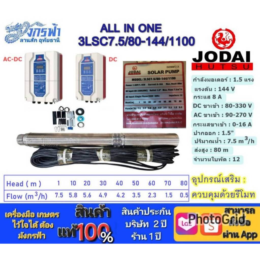 รวมรุ่นปั๊มซัมเมิร์ส ALL-IN-ONE AC/DC Hybrid ไฟผสม ขนาด 1100W ยี่ห้อ ...