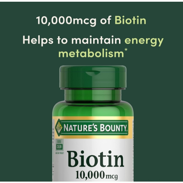 thumbnail image 2 of Nature's Bounty Biotin 10,000 Mcg Softgels For Healthy Hair, Skin & Nails (120 Count) 2 of 4
