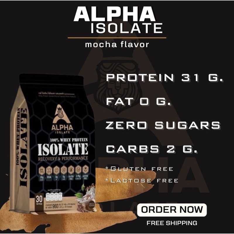 ALPHA ISOLATE เวย์โปรตีน Whey protein isolate Alpha ISO 100% Whey ...