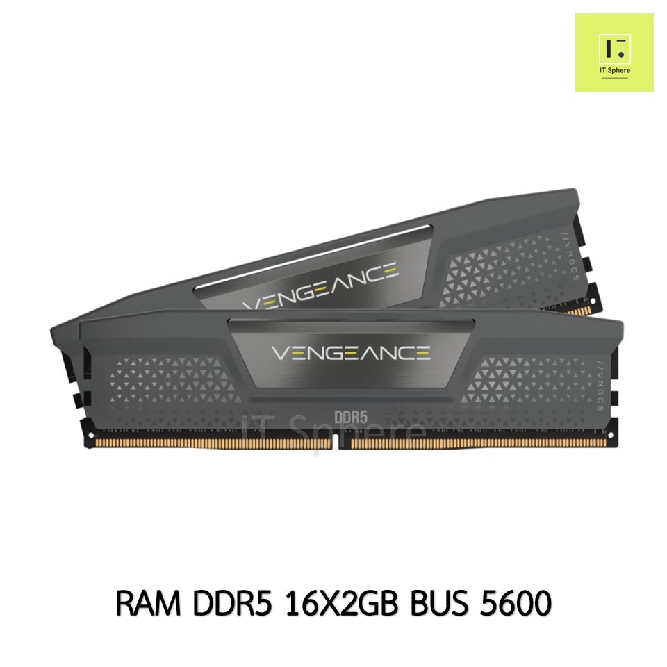 แรม DDR5 CORSAIR VENGEANCE 32GB Bus 5600 สีเทา GREY (RAM DDR 5 32GB ...