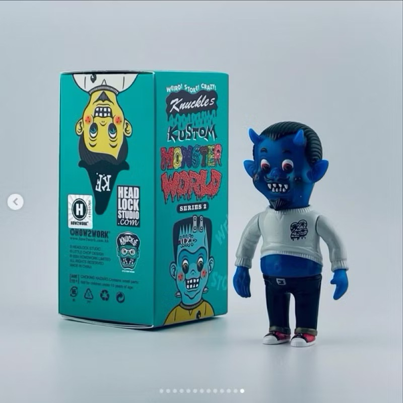 新品 headlockstudio KUSTOM MONSTER WORLD 2 Headlock Knuckles Kustom Monster World Blind Box (Series 2