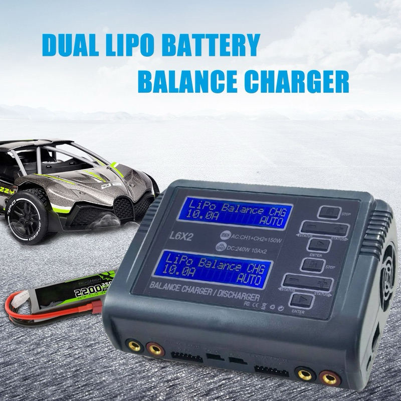 เครื่องชาร์จ L6X2 HTRC C240 Duo Battery Balance Charger/Discharger ...