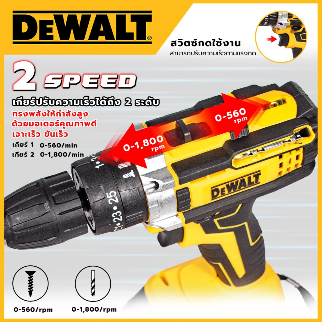 DEWALT DCD996 ไขควงกระแทกไร้แปรงถ่าน, เครื่องมือไฟฟ้าไร้สาย, 20V พร้อม ...