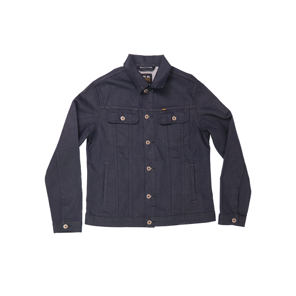 BOVY JACKET NAVY เสื้อแจ็คเก็ตสีกรมเงา กระดุมโลหะคัตติ้ง -BJ9218 ...