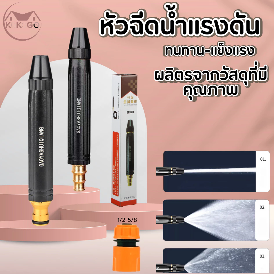 หัวฉีดน้ำแรงดันสูง ปืนสเปรย์ฉีดน้ํา