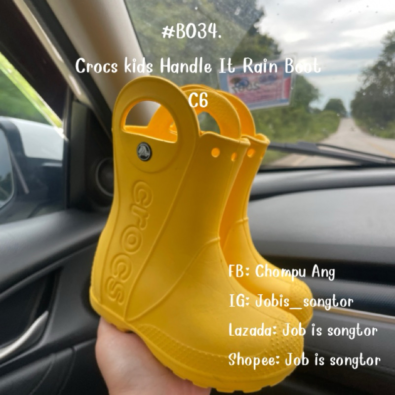 (B034)รองเท้าบูทcrocsเด็กมือ2ของแท้ พร้อมส่งฟรี รองเท้าแบรนด์เด็กมือสอง ...