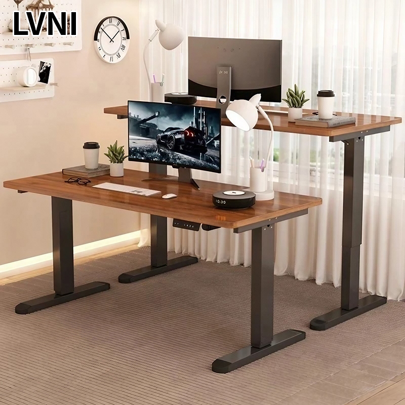 LVNI Electric Smart Desk โต๊ะทํางานปรับระดับไฟฟ้า โต๊ะปรับระดับไฟฟ้า โต๊ะสีไม้ สีน้ำตาลวอลนัท สีโอ๊ค สีโทนอุ่น table โต๊ะทำงาน โต๊ะคอม โต๊ะเกมมิ่ง โต๊ะคอมพิวเตอร์เกมมิ่ง โต๊ะปรับระดับ เพิ่มความสะดวก โต๊ะมินิมอล ลดราคาพิเศษ รับประกันคุณภาพ