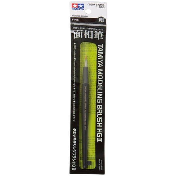 TAMIYA Pinceau HG II Poils Synthétiques Fins – 87218 – Modélisme Et Bricolage Précision – Manche Antidérapant 130mm
