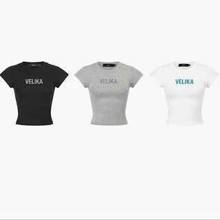 Velika™ | Glitter Logo Baby Tee