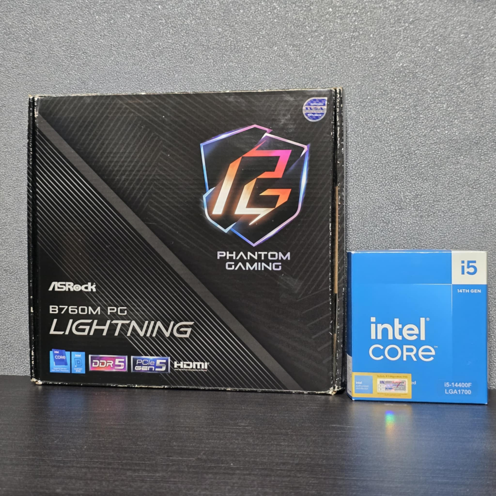 CPU (ซีพียู) INTEL CORE I5 14400F 10C/16T + + ASROCK B760M PG LIGHTNING ...
