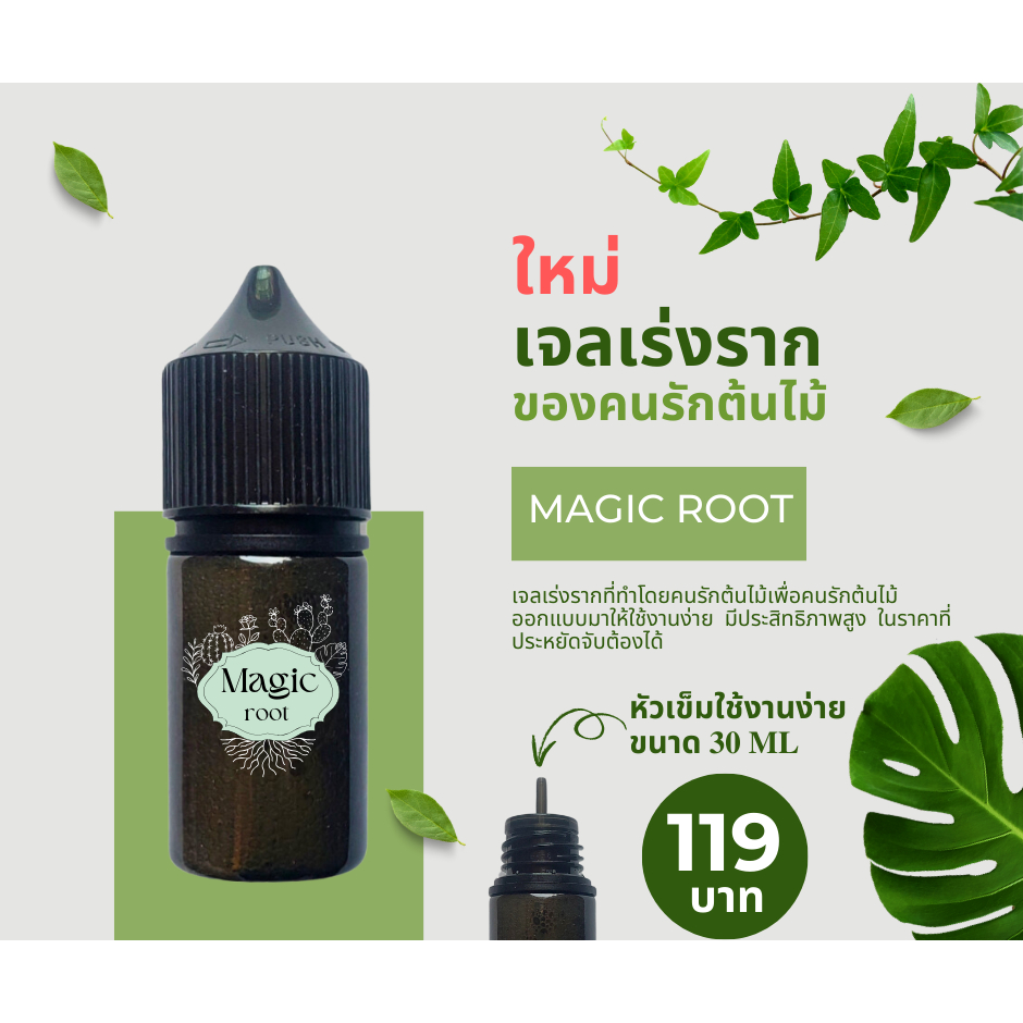 Magic ROOT เจลเร่งราก ขนาด 30 ml สำหรับคนรักต้นไม้ คนรักแคคตัส รากเยอะ ...