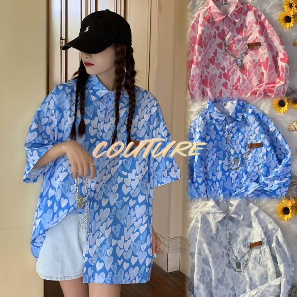 Veewink เสื้อฮาวายลำลอง เสื้อสงกรานต์ เสื้อผ้าแฟชั่นชายหญิงพร้อมส่ง+✨สร้อยคอติดตัวฟรี！