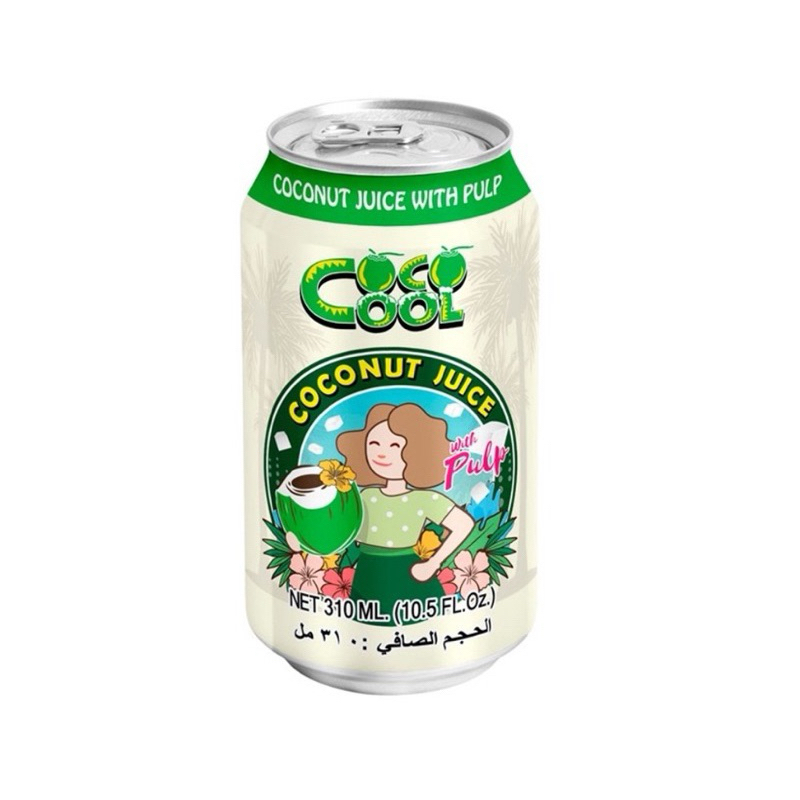 COCO COOL COCONUT JUICE WITH PULP/COCONUT WATER 310ml. โคโค่ คูล น้ำ ...