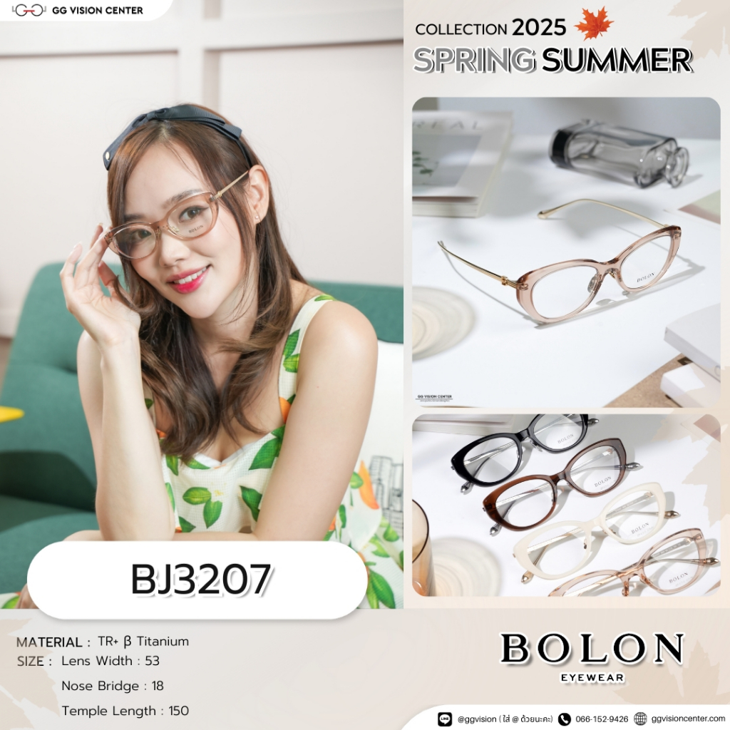 BOLON Eyewear รุ่น DUBROVNIK รหัส BJ3207 แว่นตาโบลอน Collection Spring ...