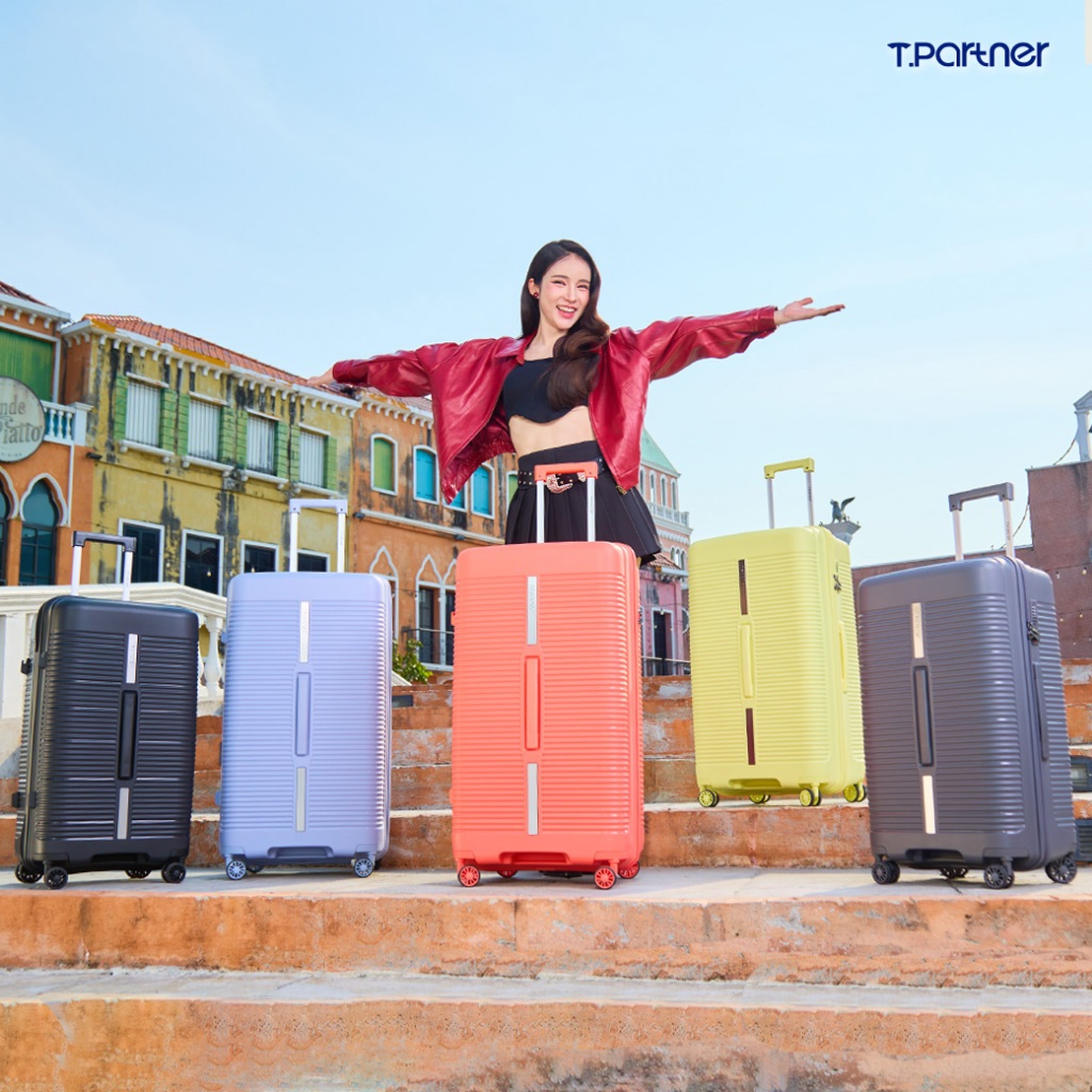 Tpartner รุ่น Sport PP กระเป๋าเดินทางดีไซน์ทรงถัง วัสดุ PP 100% แข็งแรง ยืดหยุ่น พร้อมระบบซิปล็อก 2 ชั้น TSA Lock และล้อคู่คุณภาพสูง