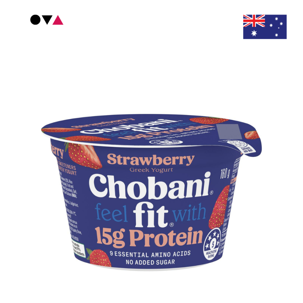 Chobani Fit Greek Yogurt Strawberry 160g กรีก โยเกิร์ต รสสตอเบอร์รี ...