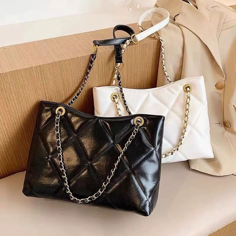 พร้อมส่ง กระเป๋าสะพายข้างผู้หญิง สายโซ่ สไตล์เกาหลี แฟชั่นเรียบง่าย งาน ...