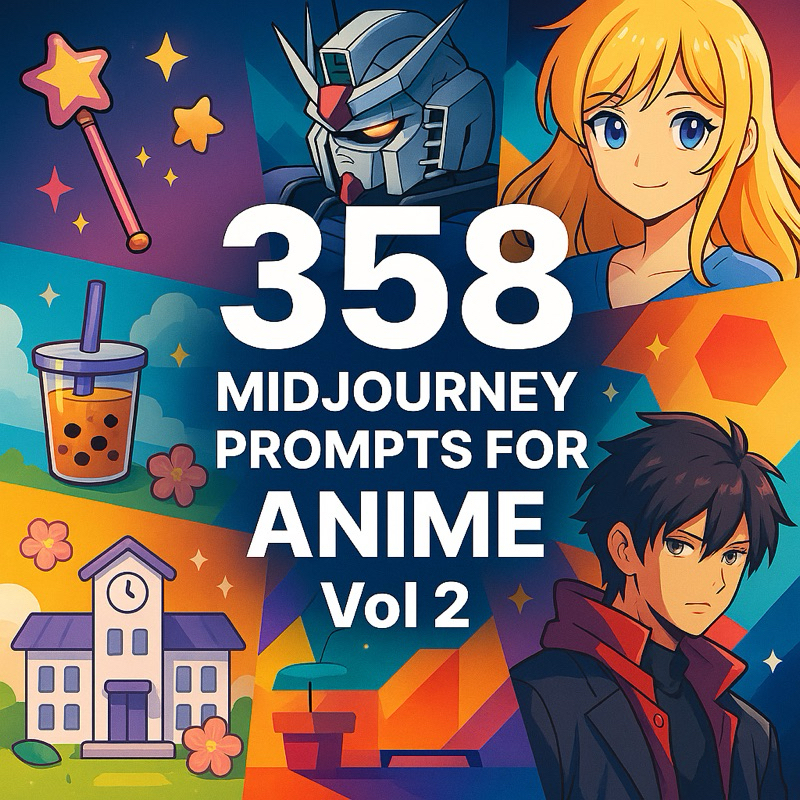 🎌 358 Midjourney Prompts for Anime Vol 2 Curated Graphics, Styles ...