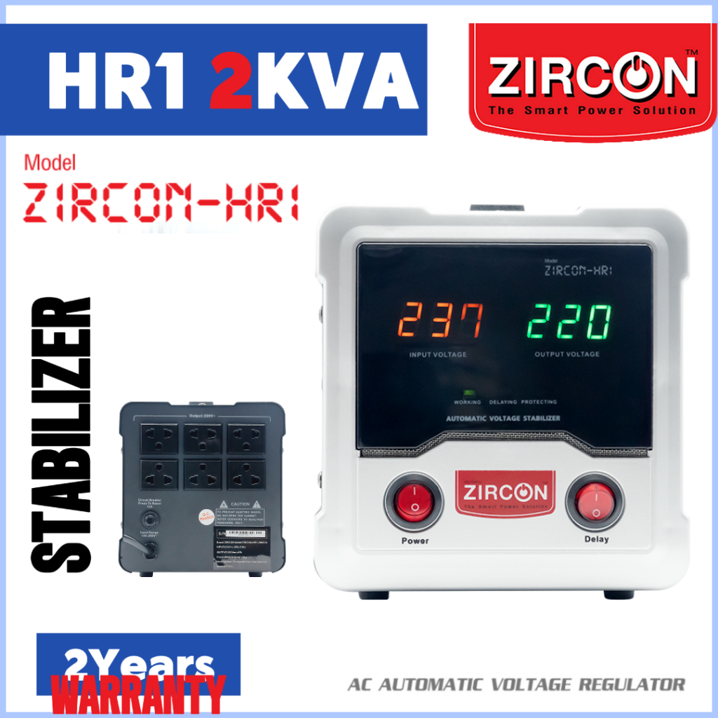 ZIRCON เครื่องปรับแรงดันไฟฟ้าอัตโนมัติ Automatic Voltage Stabilizer ...