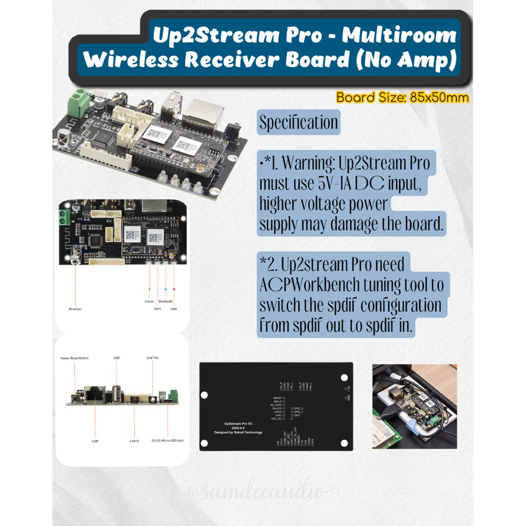 ราคาต่อ1ชุด/Arylic Up2Stream / Up2Stream Pro - Multiroom Wireless ...