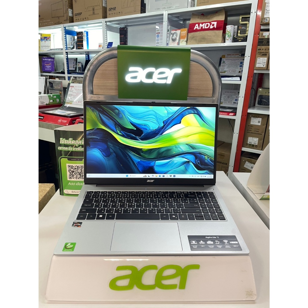 โน๊ตบุ๊ค Acer Aspire Lite 15 AL15-42P-R4PQ Silver | Shopee Thailand