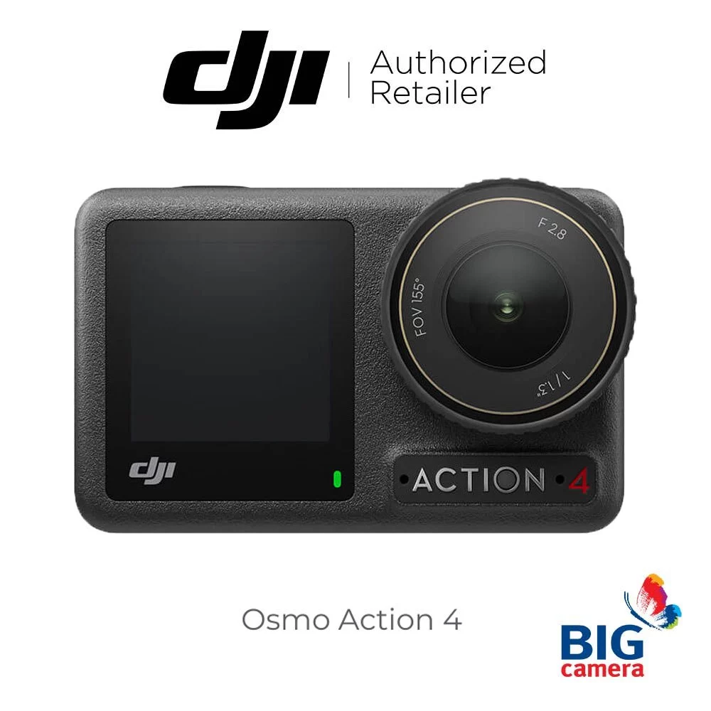 DJI Osmo Action 4 กล้องแอคชั่นแคม 4K/120fps เซ็นเซอร์ 1/1.3 นิ้ว กันน้ำลึก 18 เมตร