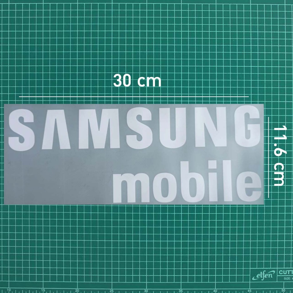 สปอนเซอร์รีดติดหน้าอกเสื้อบอล samsung mobile Shopee Thailand