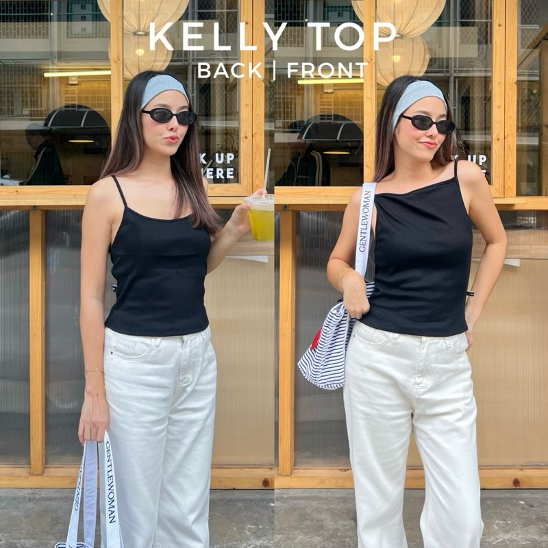 kelly Top ( black | white ) | Shopee Thailand