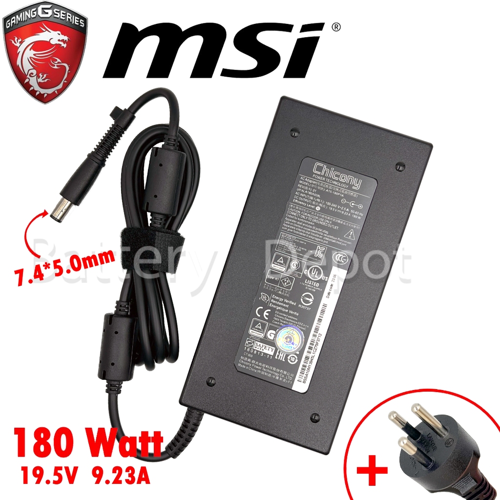 MSI Adapter ของแท้ สำหรับ HP Omni 220 PC 220-1018I 180W 7.4 สายชาร์จ ...