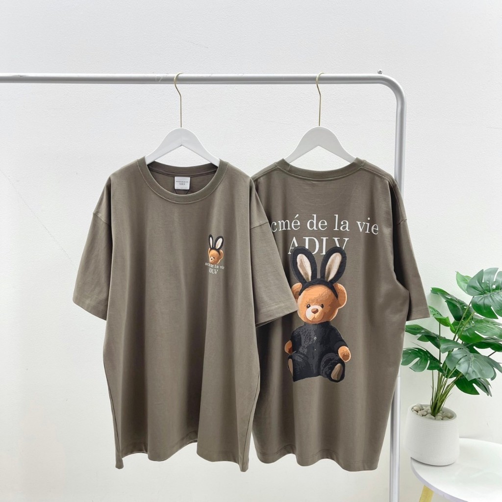 Adlv Rabbit T-Shirt (Khaki) | Shopee Thailand