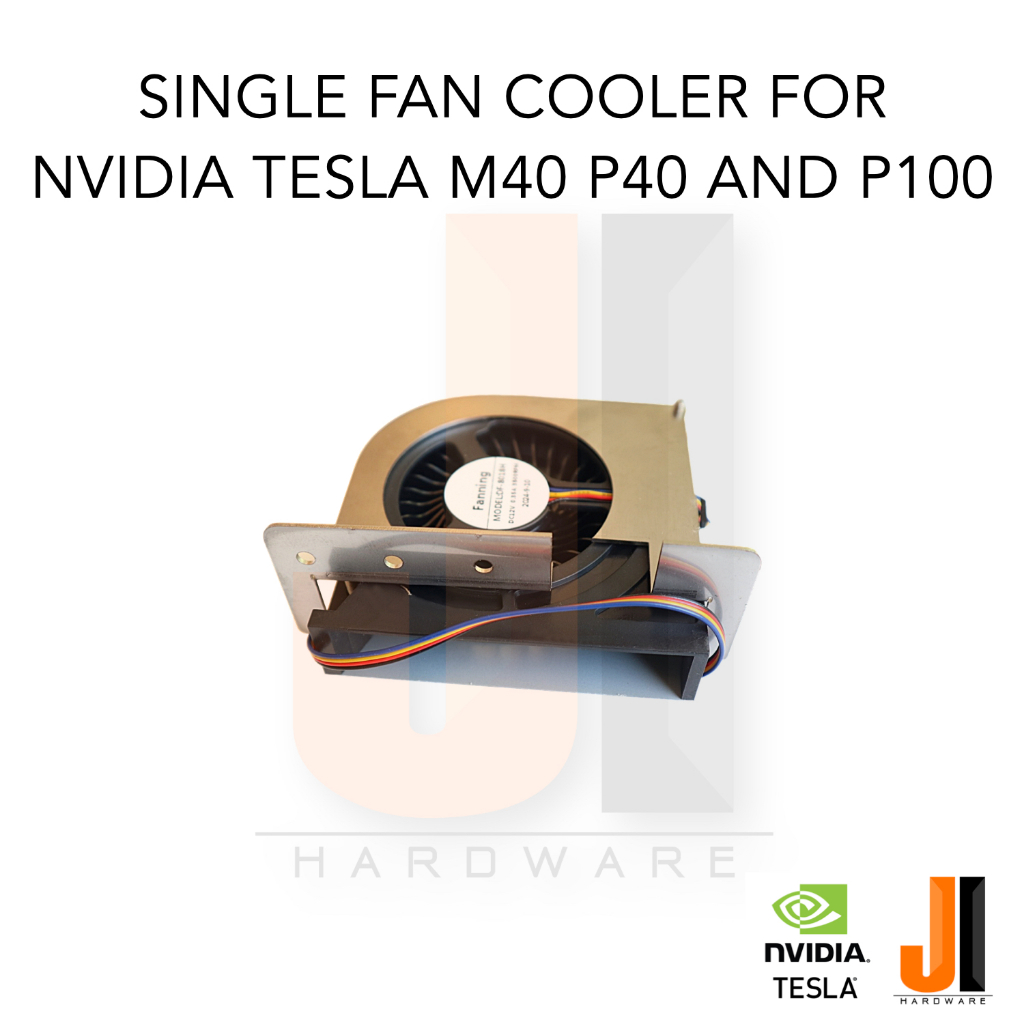 พัดลมระบายความร้อนสำหรับการ์ด Tesla รุ่น M40, P40 และ P100 Single fan ...