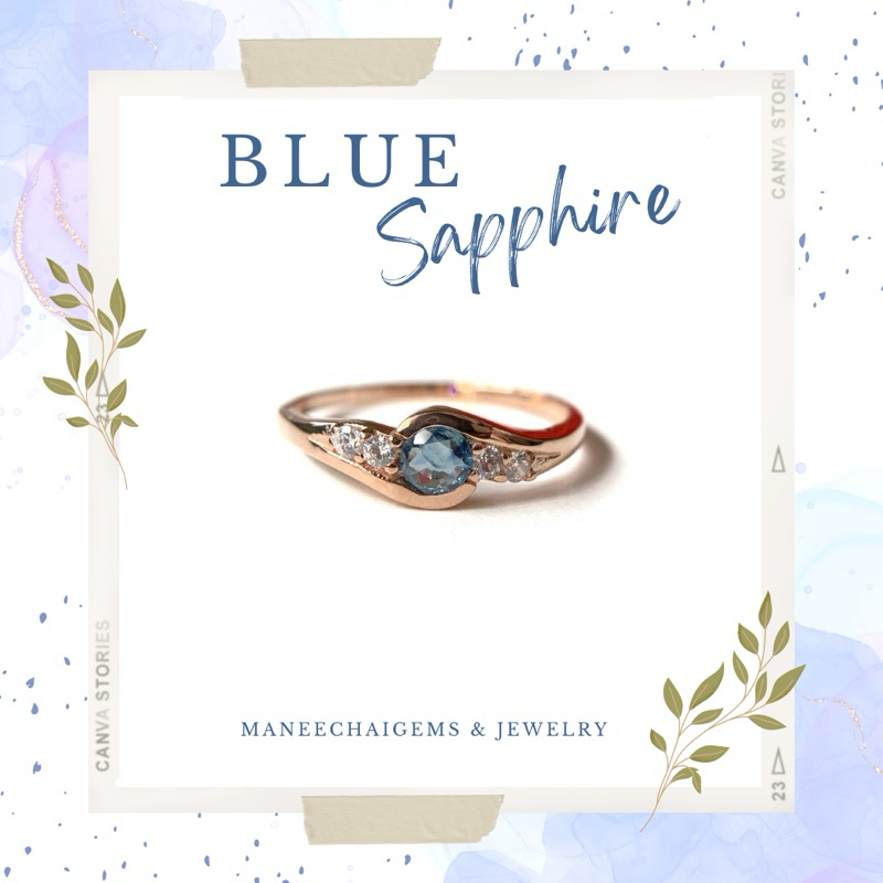 [เก็บ CODE ได้ลดเพิ่ม] แหวนเงินแท้925 แหวนฝังพลอยไพลินสีฟ้า | Shopee ...