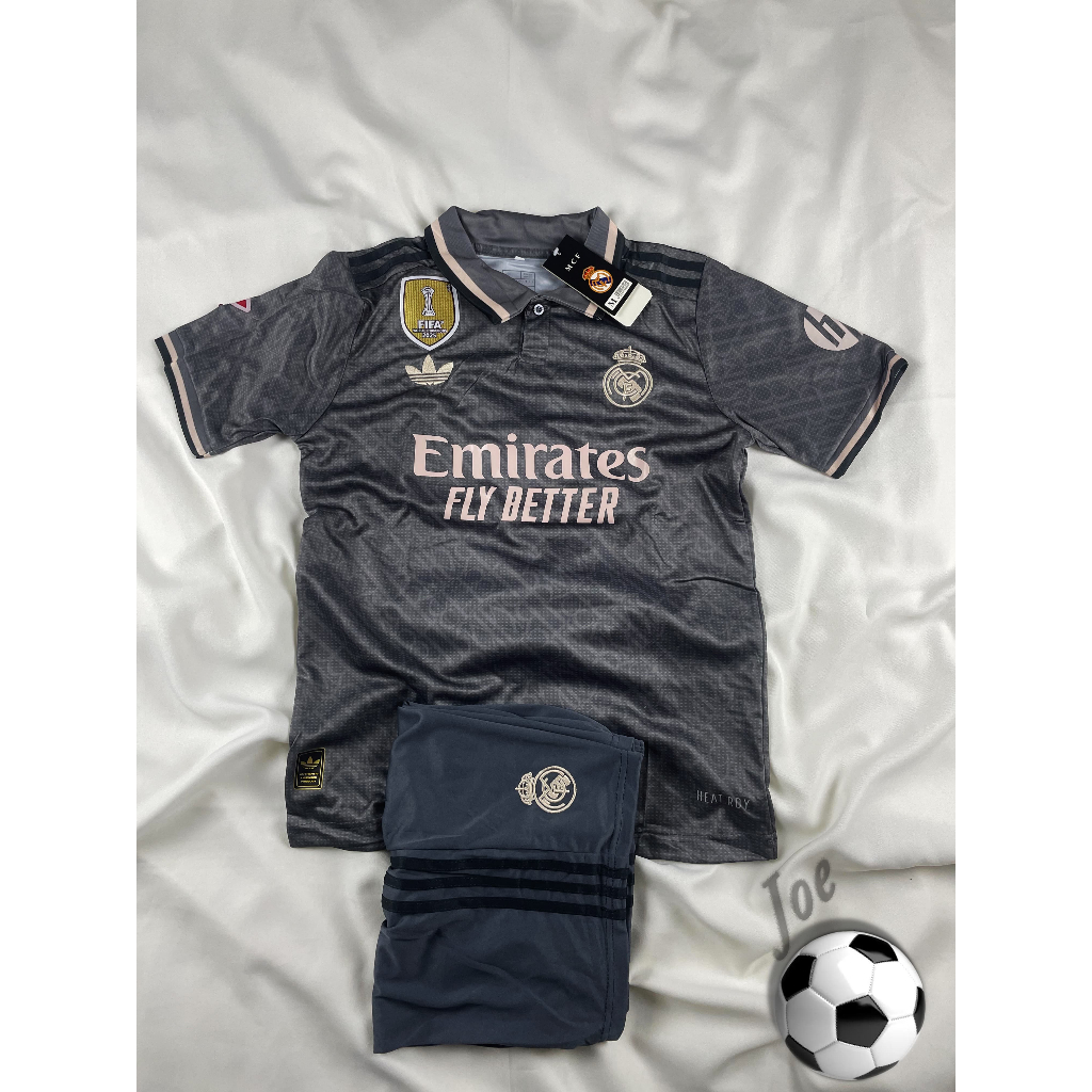[New Season] ชุดบอล RMA (Grey) เสื้อบอลและกางเกงบอลผู้ชาย ปี 2024-2025 ...