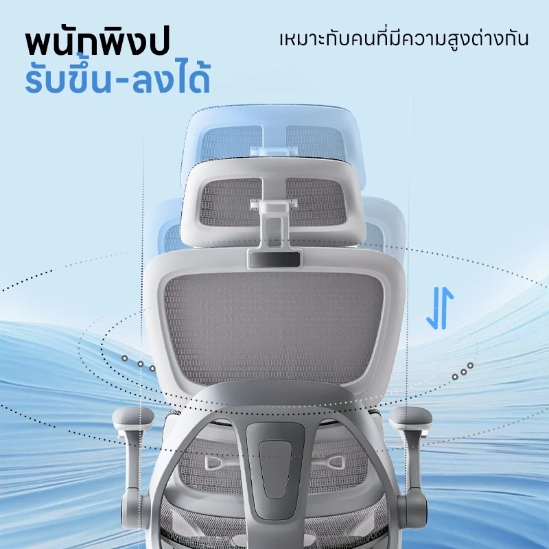 Xpanse รุ่น Xpanse เก้าอี้เพื่อสุขภาพ ที่วางแขน 7D พนักพิงเอวแขวน ปรับได้หลายระดับ รองรับสรีระ ลดความเมื่อยล้าจากการนั่งทำงานนาน