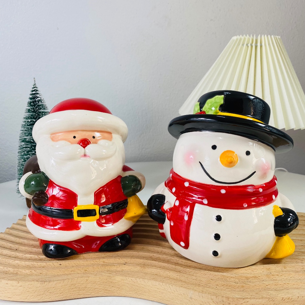 Christmas กระปุกออมสิน รูปปั้นคริสมาสต์ ของแต่งบ้าน
