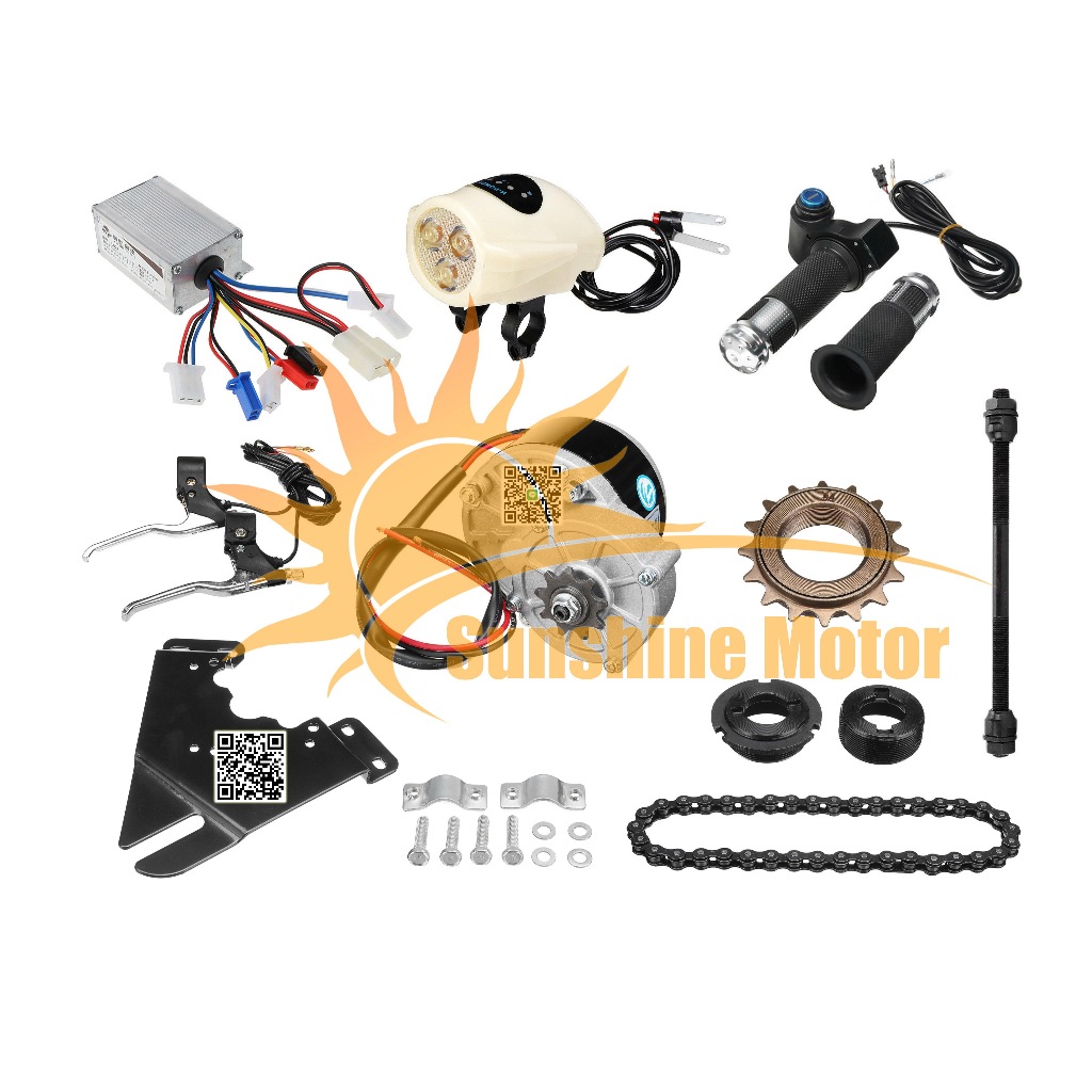 (สต๊อกในไทย) Electric Bike Conversion Motor Control 24V 350W ชุดติดตั้ง ...